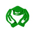 Green Education grant icon isolated on transparent background. Tuition fee, financial education, budget fund