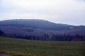 Green Eifel landscape photographed on a day