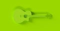 Green Electric Acoustic Guitar Royalty Free Stock Photo