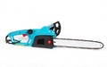 Green Electric Chainsaw Isolated On White Background Royalty Free Stock Photo