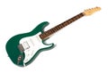 Green electric guitar Royalty Free Stock Photo