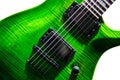 Green electric guitar Royalty Free Stock Photo