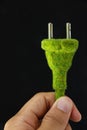 Green electric plug