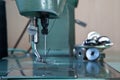 Green electrical sewing machine