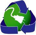 Green Electricity Icon Royalty Free Stock Photo