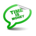 Green element bubble time is money Royalty Free Stock Photo