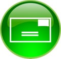 Green email button Royalty Free Stock Photo