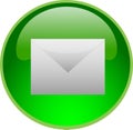 Green email button Royalty Free Stock Photo