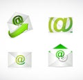 Green email envelopes illustration design Royalty Free Stock Photo