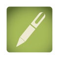 green emblem ballpoint icon