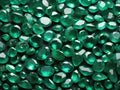 green emerald crystals as background