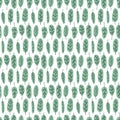 Green emerald leaf seamless pattern for textile wallpaper, packaging and interior decoration