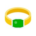 Green emerald ring, jewelry related icon, flat design