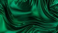 Green emerald wavy cloth fabric abstract background, ultraviolet holographic foil texture, liquid petrol surface, Iridescent Royalty Free Stock Photo