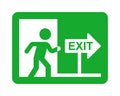 green emergency exit icon. Royalty Free Stock Photo