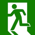 Green emergency exit sign