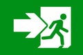 Green emergency exit sign