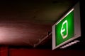 Green emergency light Royalty Free Stock Photo