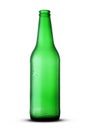 Green empty beer bottle Royalty Free Stock Photo