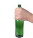 Green empty beer bottle Royalty Free Stock Photo