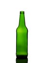 Green empty beer bottle Royalty Free Stock Photo