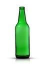 Green empty beer bottle Royalty Free Stock Photo