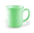 green empty coffee cup isolated on white background - clipping path Royalty Free Stock Photo