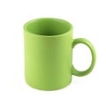 Green empty cup isolated closeup Royalty Free Stock Photo