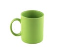 Green empty cup isolated on white closeup Royalty Free Stock Photo