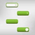 Green empty rectangular buttons