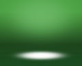 Green empty room studio gradient 3D background. Royalty Free Stock Photo