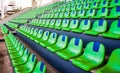 Green empty stadium seats Royalty Free Stock Photo