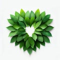 Green Enchantment, Leaves Weaving Love\'s Design, Generative AI