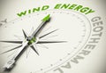 Green Energies Choice - Wind Energy Concept Royalty Free Stock Photo