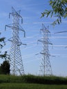 Power Line Pylons Royalty Free Stock Photo