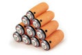 Green energy batteries concept Royalty Free Stock Photo
