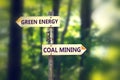 Green energy or coal mining