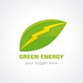 Green energy company logotype.