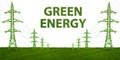 Green energy concept - 3d rendering