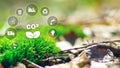 Green energy concept help reduce global warming.Carbon dioxide emission Royalty Free Stock Photo