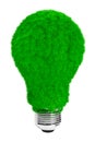 Green energy concept. Light bulb with green grass Royalty Free Stock Photo