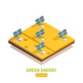 Green Energy Ecology Isometric Colored Composition Royalty Free Stock Photo