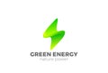 Green Energy Flash Logo vector. Thunderbolt Power Royalty Free Stock Photo