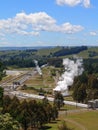 Green energy - geothermal power station Royalty Free Stock Photo