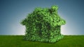 The green energy house concept - 3d rendering Royalty Free Stock Photo