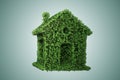 The green energy house concept - 3d rendering Royalty Free Stock Photo