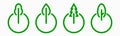 Green energy icon, eco power on mode button logo. Nature ecology, recycling and environment conservation, turn on eco-friendly