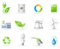 Green Energy icon set Royalty Free Stock Photo