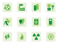 Green Energy Icon Set Royalty Free Stock Photo