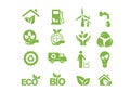 Green energy, icon set Royalty Free Stock Photo